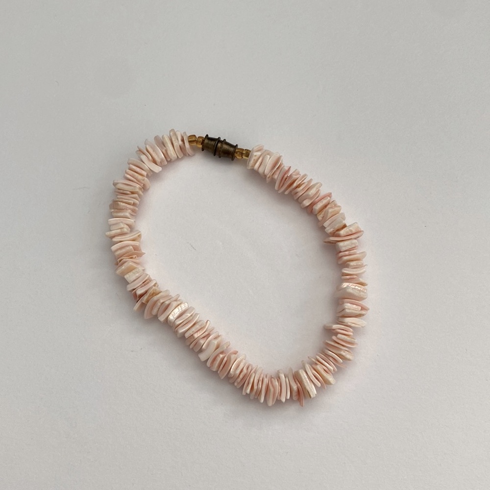 Vintage Pink Shell Bracelet